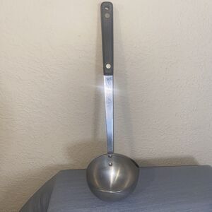 Flint Stainless Steel Ladle black Handle Made in USA Stainless Arrowhead 11.5”